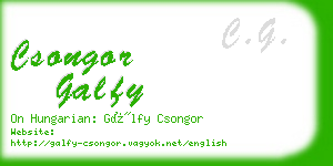 csongor galfy business card